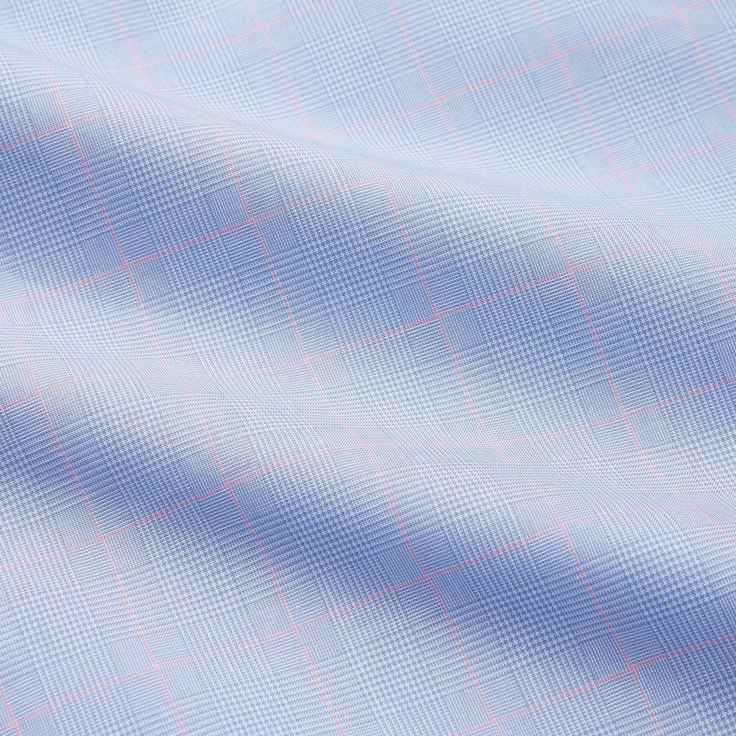 View 4 of product Blue and Pink Prince of Wales Check Belgravia Shirt