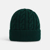 View 1 of product Forest Green Cable Knit Cashmere Beanie