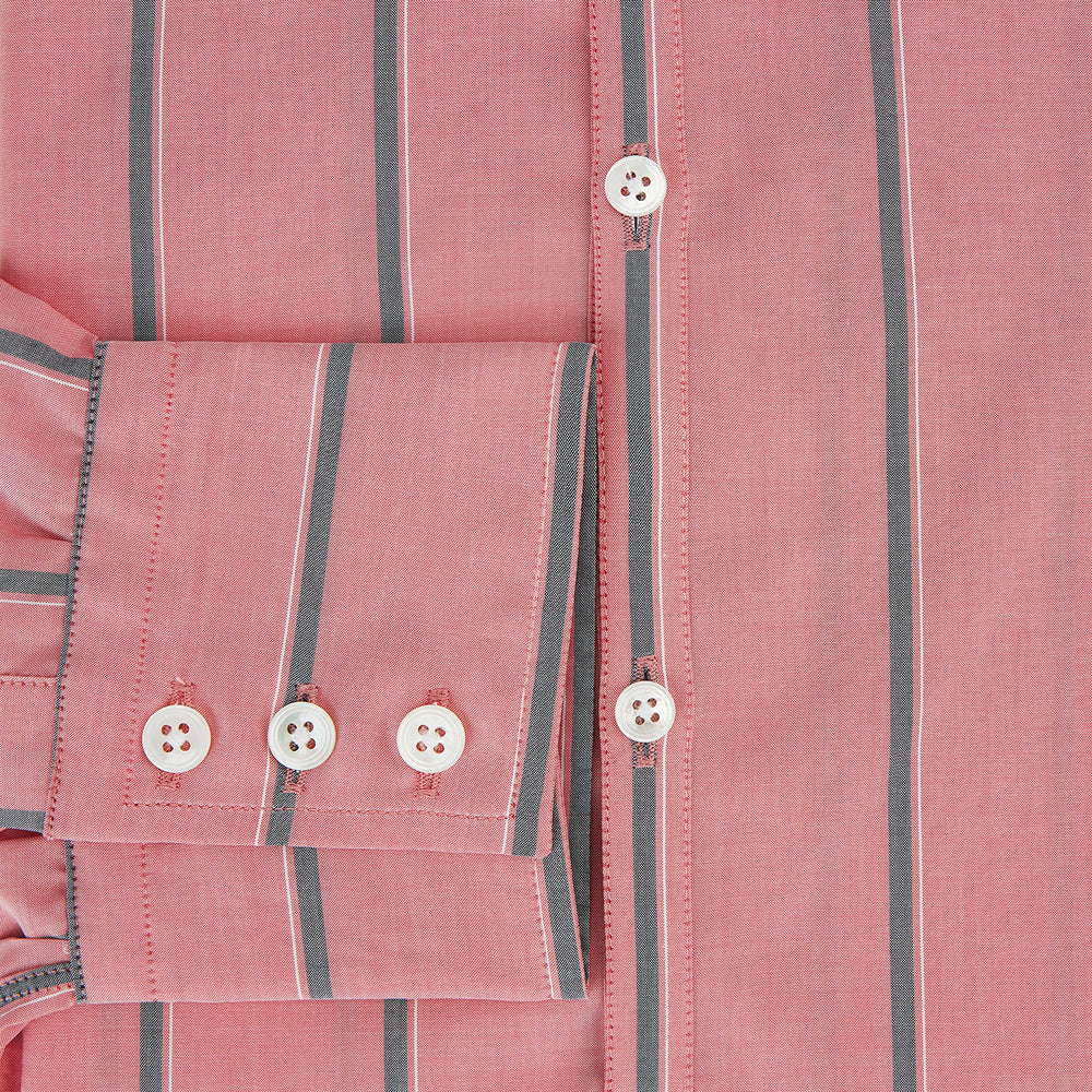 Coral Pink Track Stripe Westminster Shirt