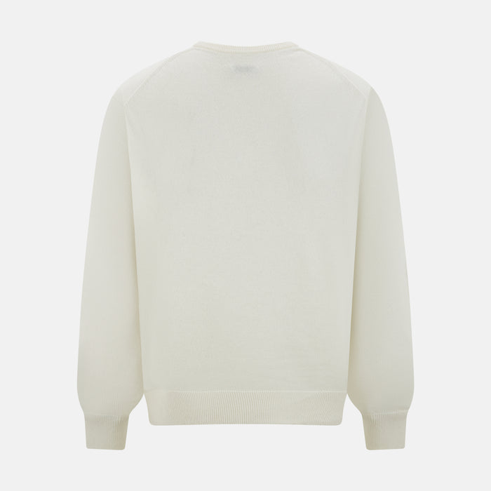 Ivory Cashmere V-neck Jumper Image 2