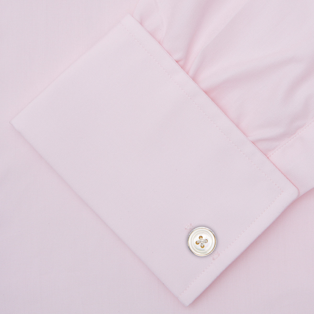 View 3 of product Pink Cotton Shirt with T&A Collar and Double Cuffs
