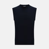 View 1 of product Navy Cashmere Round Neck Vest