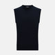 Navy Cashmere Round Neck Vest