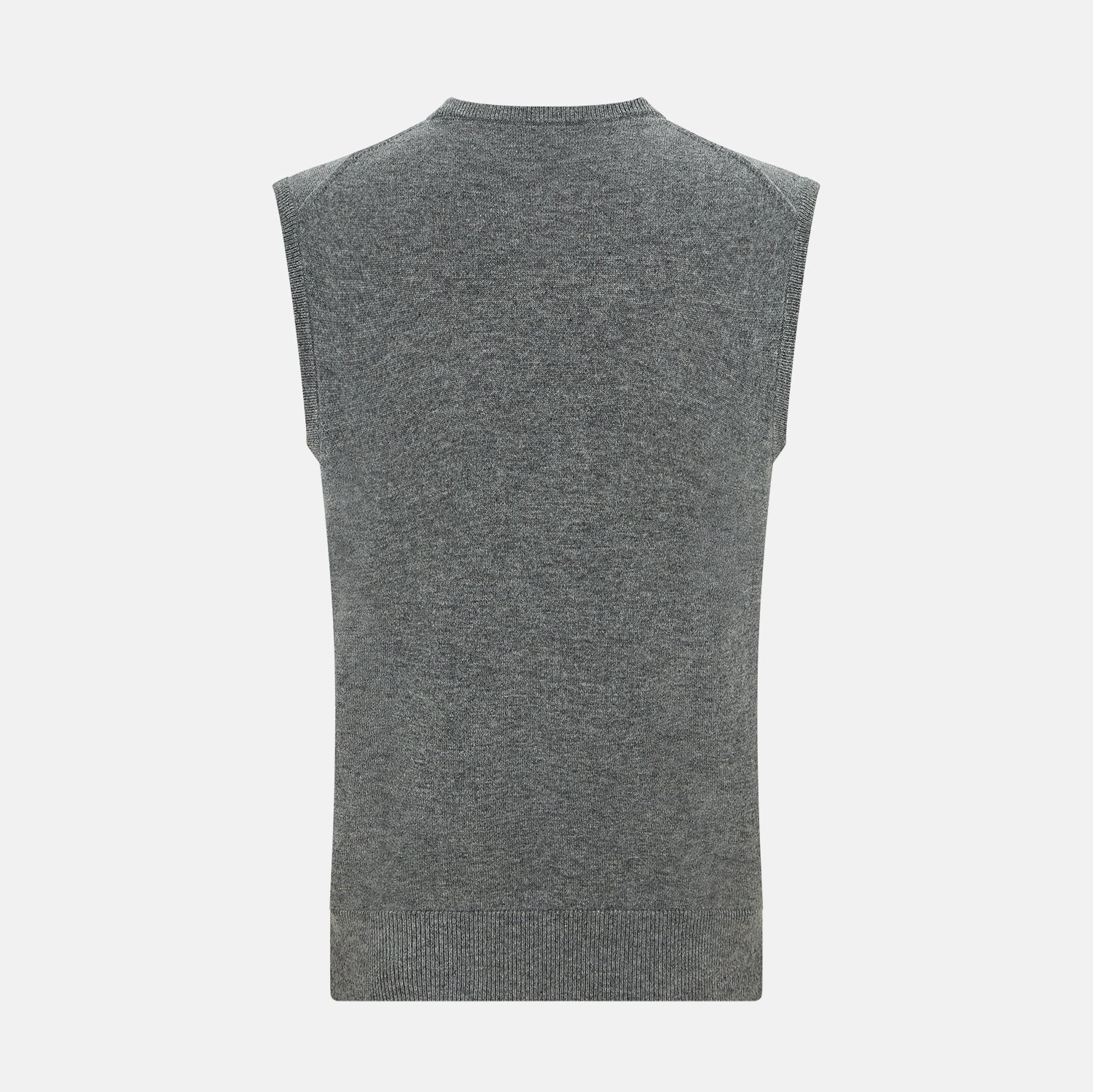 View 3 of product Ash Grey  Cashmere Round Neck Vest