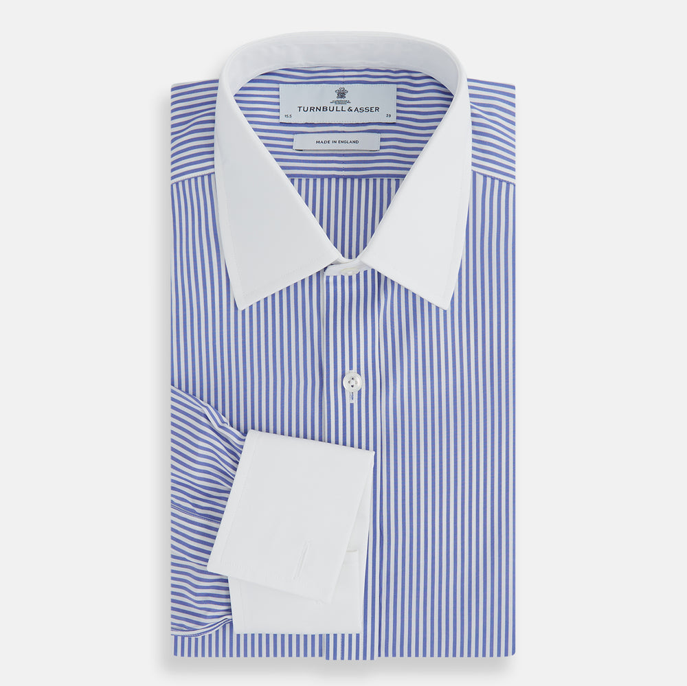The Gekko Shirt with White Classic T&amp;A Collar and Double Cuffs