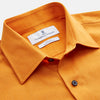 View 3 of product Orange Weekend Fit Cotton & Wool Shirt with Derby Collar and 1 Button Cuffs
