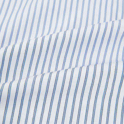 Navy Double Pinstripe Mayfair Shirt Image 5