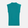 View 3 of product Turquoise Fine Merino V-Neck Vest