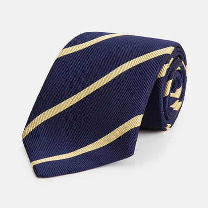 BLAZER STRIPE NAVY LEO TIE