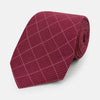 View 1 of product Burgundy Dotted Check Pattern Printed Silk Tie