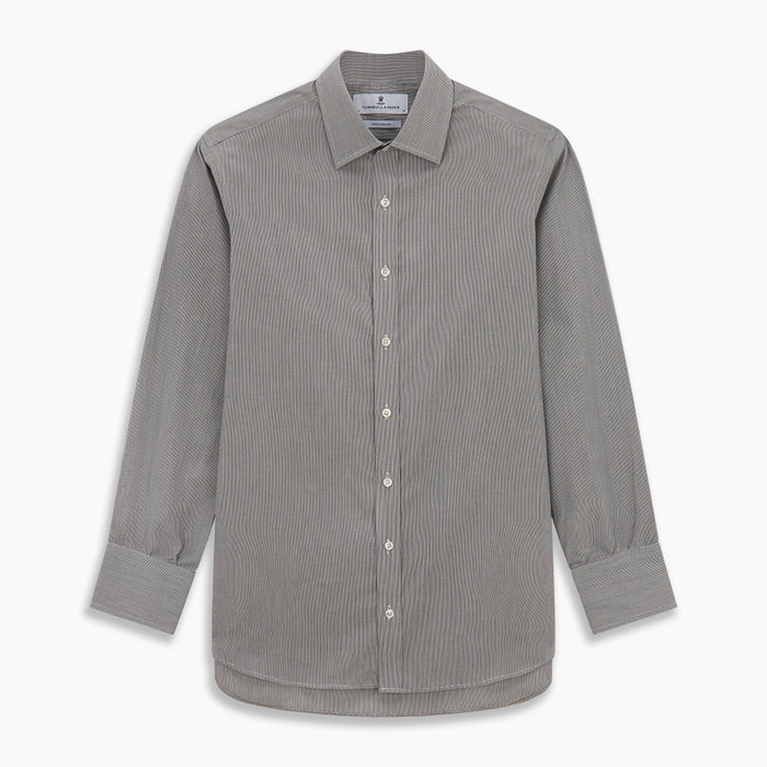 Navy Fine Stripe Mayfair Shirt Image 5
