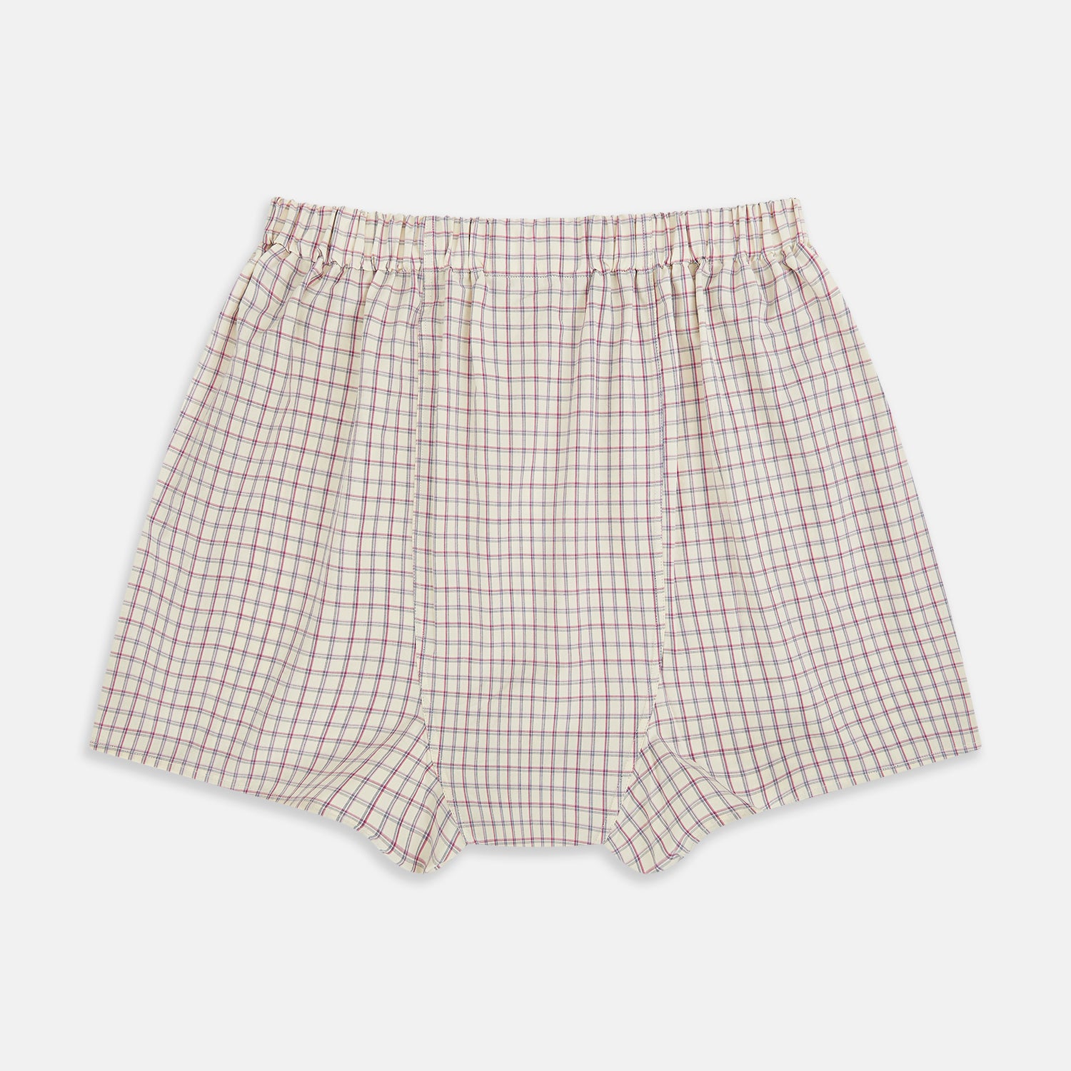 View 2 of product Pink and Cream Double Graph Check Godfrey Boxer Shorts