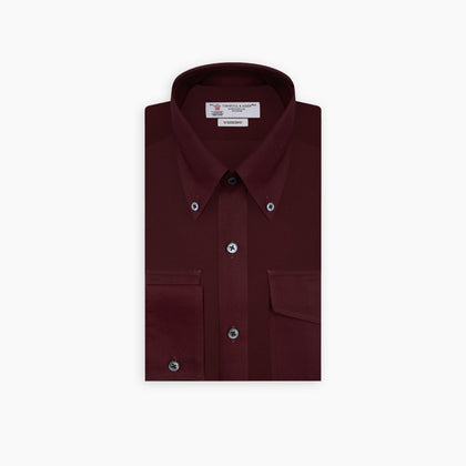Burgundy Cashmerello Botton Down Shirt Image 3