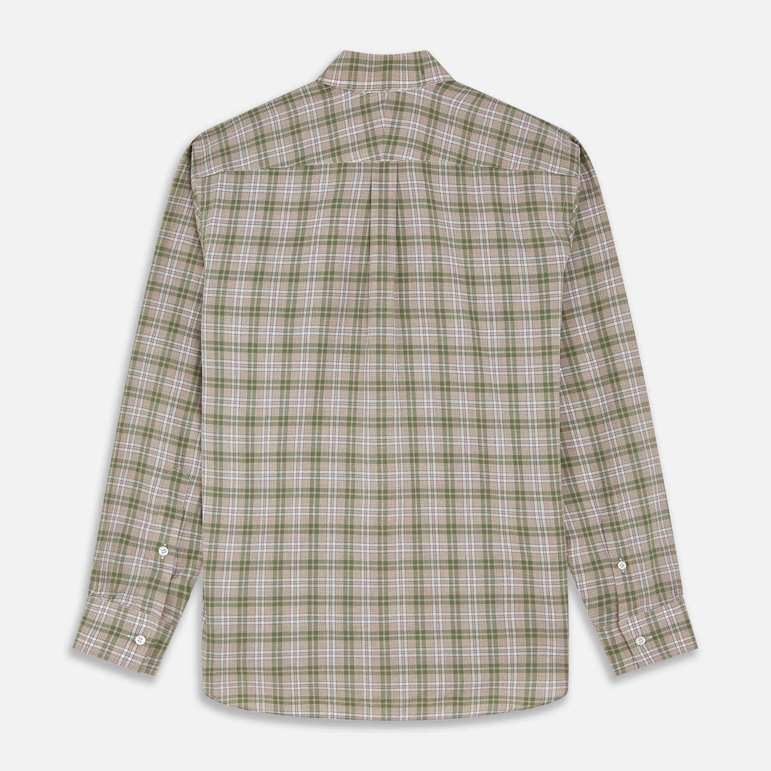 View 5 of product Green and Oatmeal Multi Check Cotton Weekend Fit Hayne Shirt