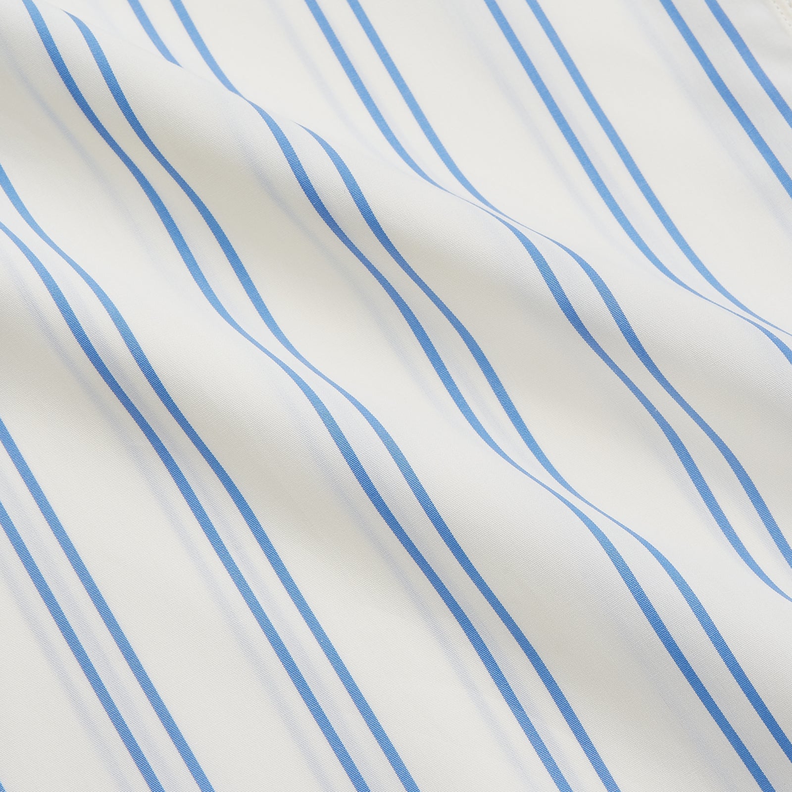 Blue and Off-White Stripe Cotton Weekend Fit Finch Shirt