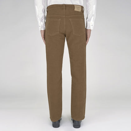 Yellow Cotton Plain 5 Pocket Jeans Image 2
