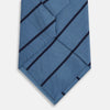 View 3 of product Blue and Navy Blazer Stripe Silk Tie