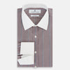 View 5 of product Light Porto Red Track Stripe Shirt with Contrast T&A Collar and Cuffs