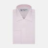View 1 of product Pink Herringbone Superfine Cotton Shirt with T&A Collar and Double Cuffs