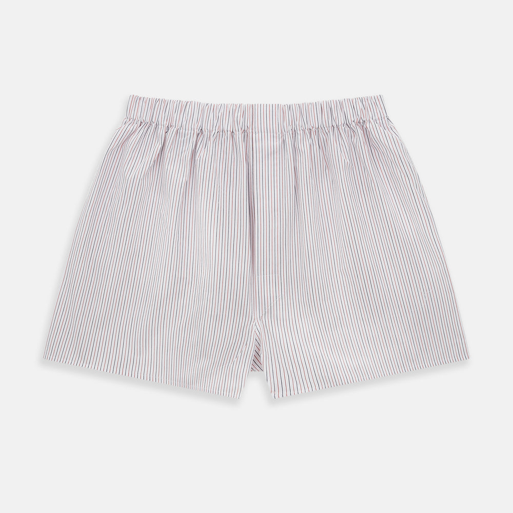 Red And Black Stripe Godfrey Boxer Shorts