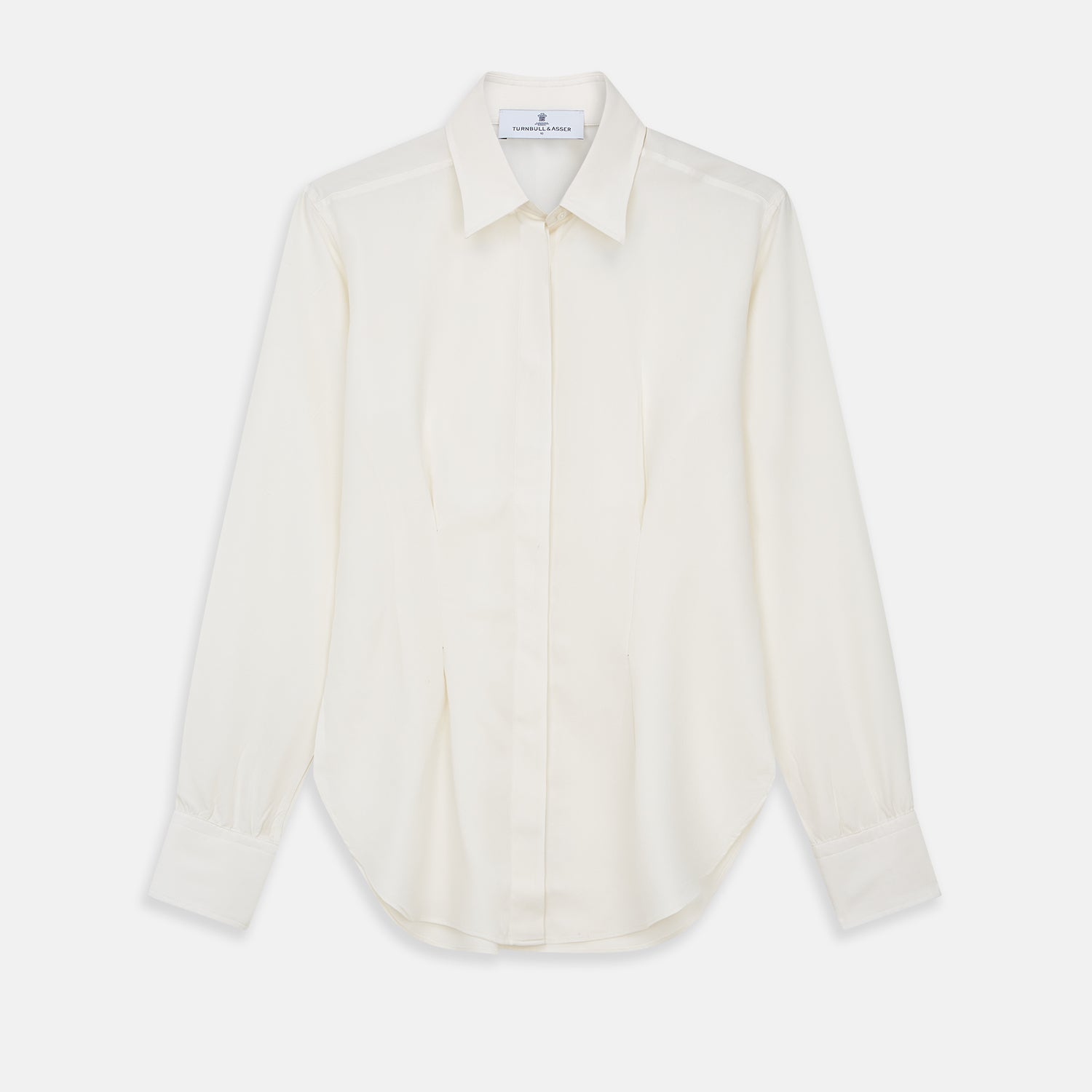 View 1 of product Cream Silk Tailored Bianca Shirt