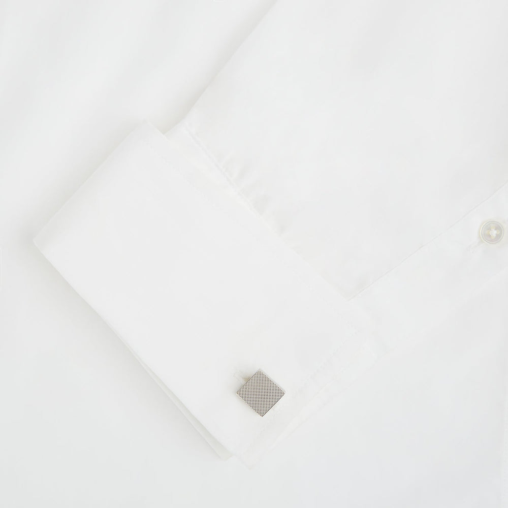 Silver Textured Square Cufflinks
