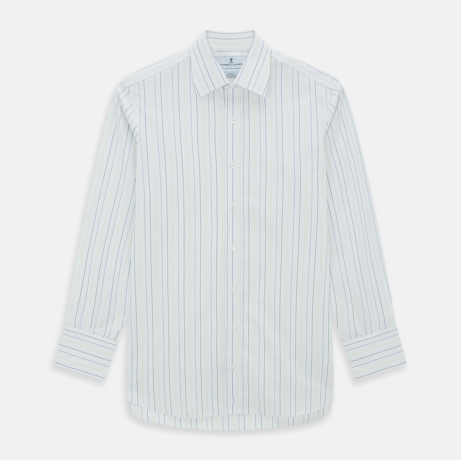 View 1 of product Navy and Yellow Wide Pinstripe Mayfair Shirt
