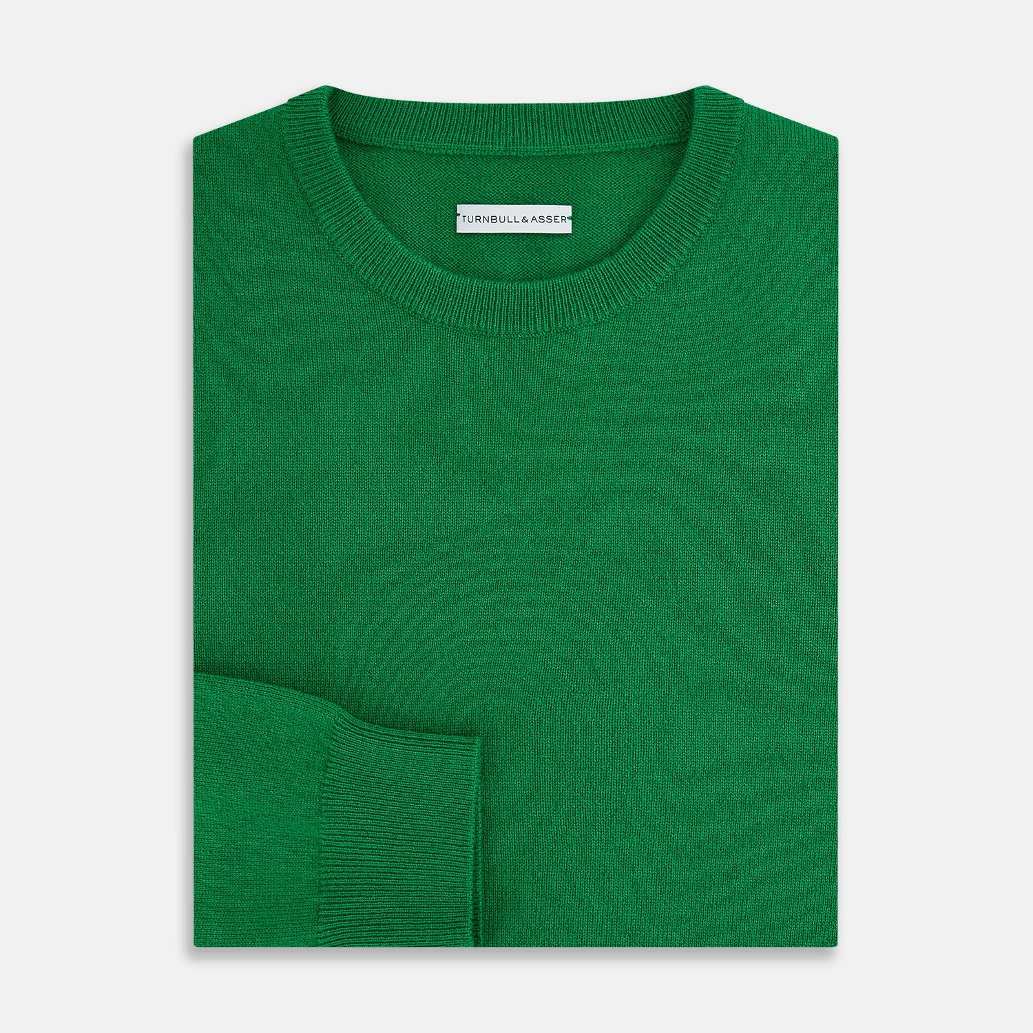 View 4 of product Grass Green Cashmere Round Neck Jumper