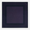 View 4 of product Navy and Purple Dot Silk Pocket Square