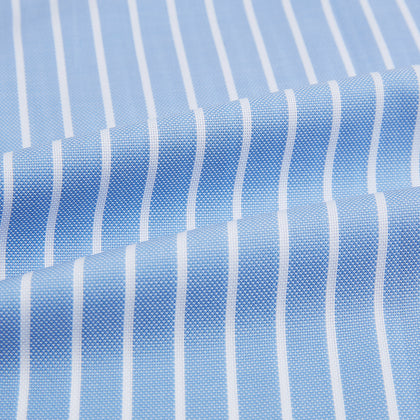 Sky Blue Wide Pinstripe Mayfair Shirt Image 5