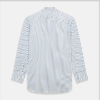 Navy and Blue Shadow Stripe Mayfair Shirt Image 2