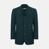 View 1 of product Fulham Forest Green Single-Breasted Quilted Blazer