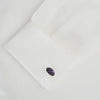 View 3 of product Navy Striped Oval Enamel Cufflinks