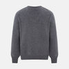 View 3 of product Storm Grey Cashmere V-neck Jumper