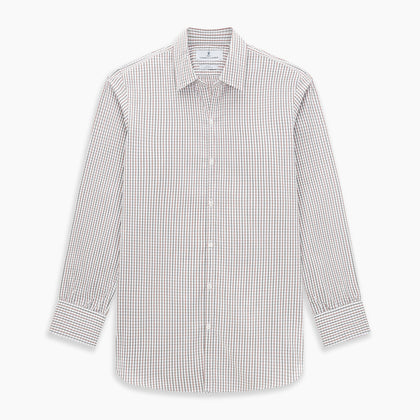 Red and midnight blue Tattersall Check Windsor Shirt Image 8