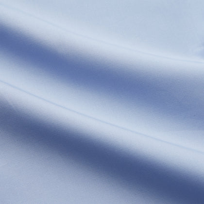 Tailored Fit Pale Blue Cotton Shirt with Kent Collar and Double Cuffs Image 4