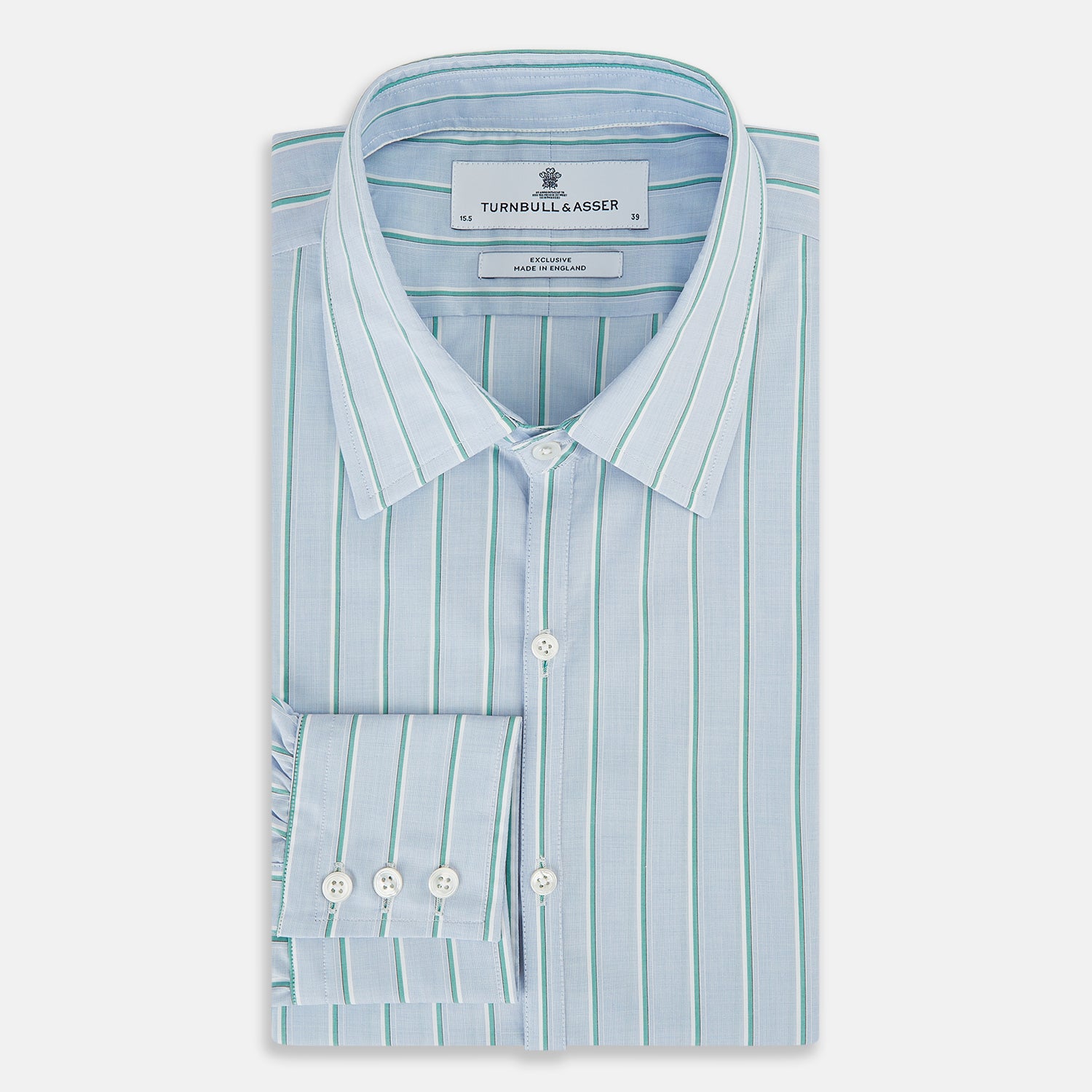 View 5 of product Blue and Green Multi-Stripe Westminster Shirt