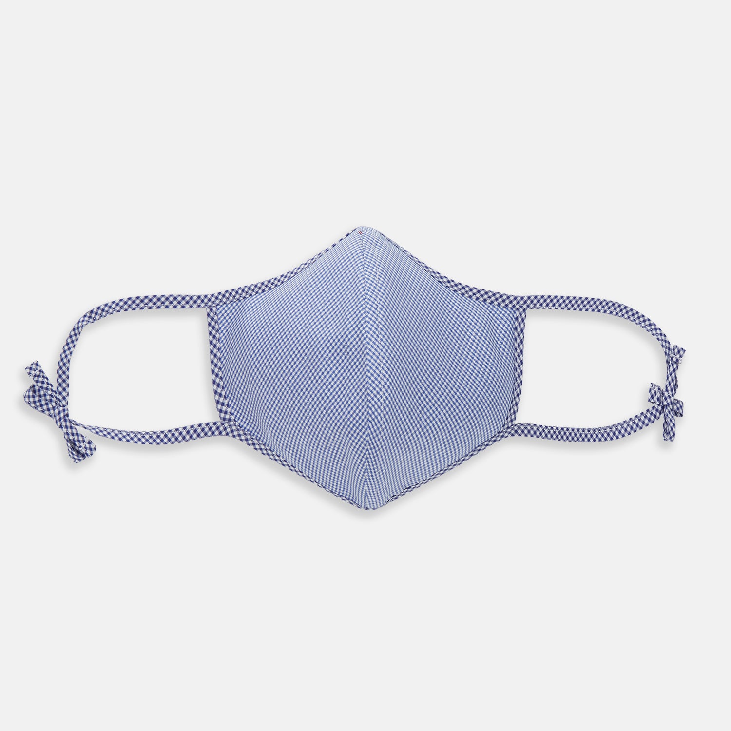 View 1 of product White & Navy Multi Check Commuter Mask With 3 Viroformula™ Filters