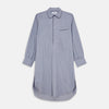View 1 of product Pale Blue and White Pinstripe Cotton Blend Sussex Nightshirt