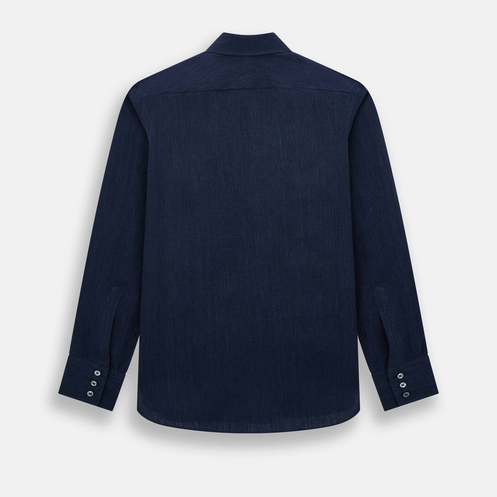 Navy Linen Westminster Shirt