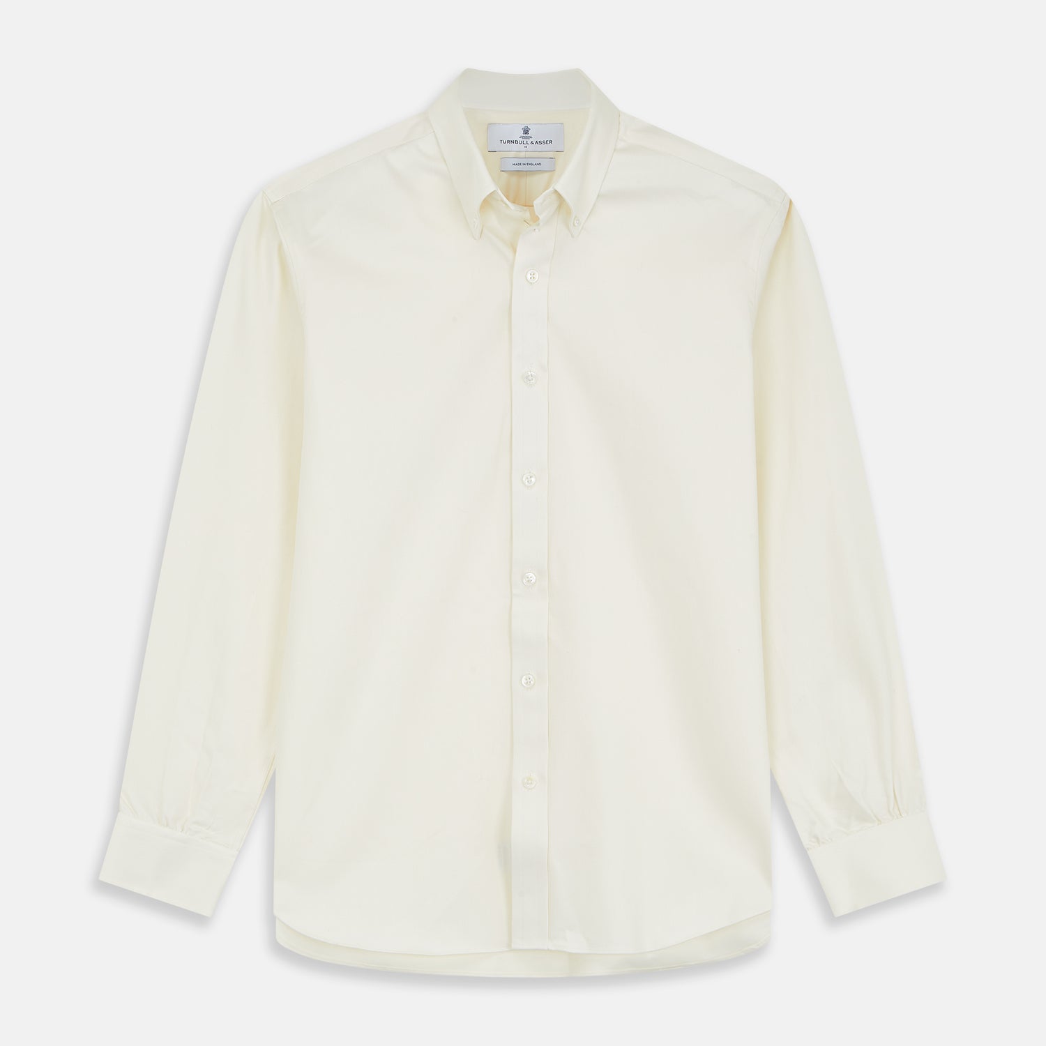 View 1 of product Cream Weekend Fit Hayne Shirt With Dorset Collar And 1-Button Cuffs
