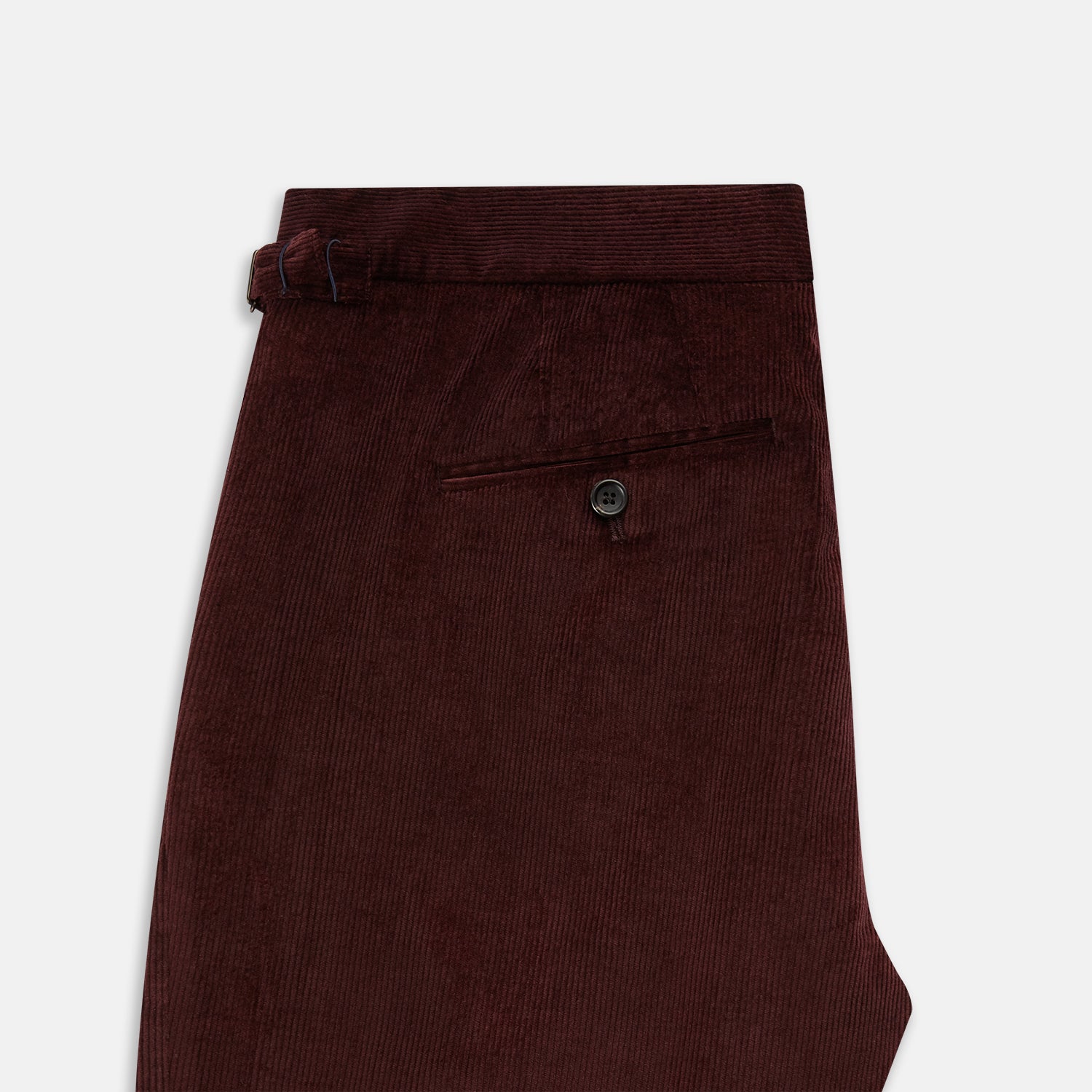 View 5 of product Burgundy Corduroy Henry Trousers