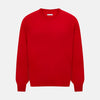 View 1 of product Red Merino Round Neck Jumper