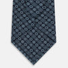 View 3 of product Navy Floral Tile Pattern Printed Silk Tie