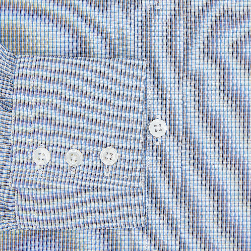 Pale Blue Micro Graph Check Mayfair Shirt