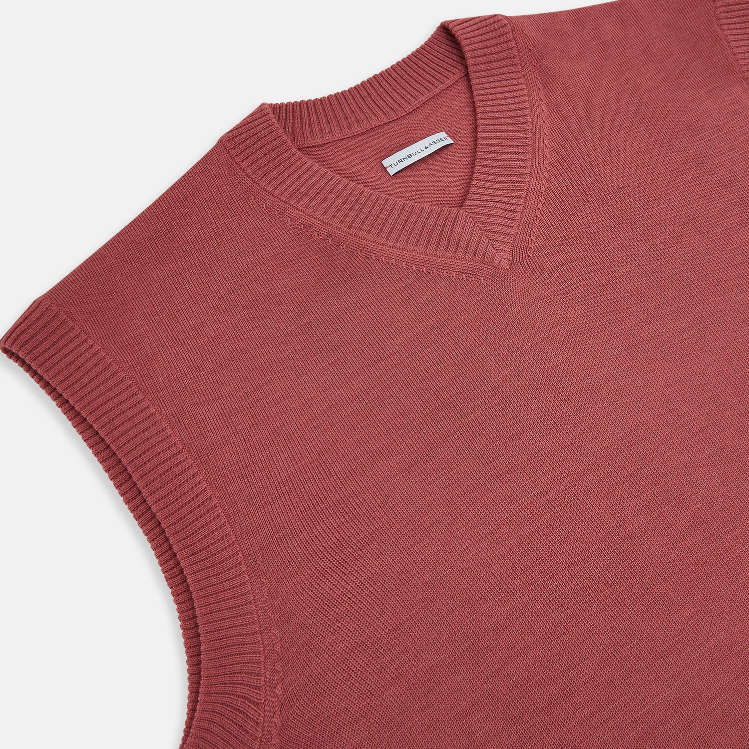 View 2 of product Antique Pink Fine Merino V-Neck Vest