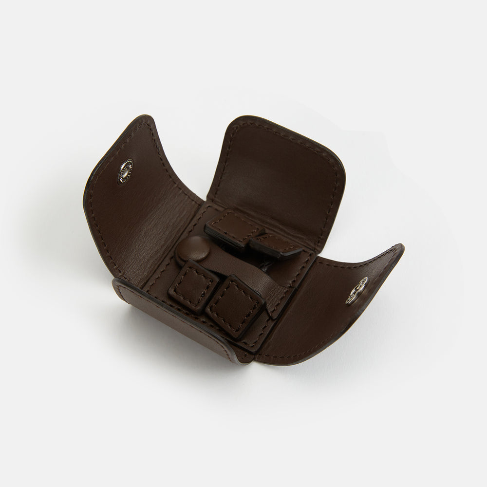 Dark Chocolate Leather Cufflinks