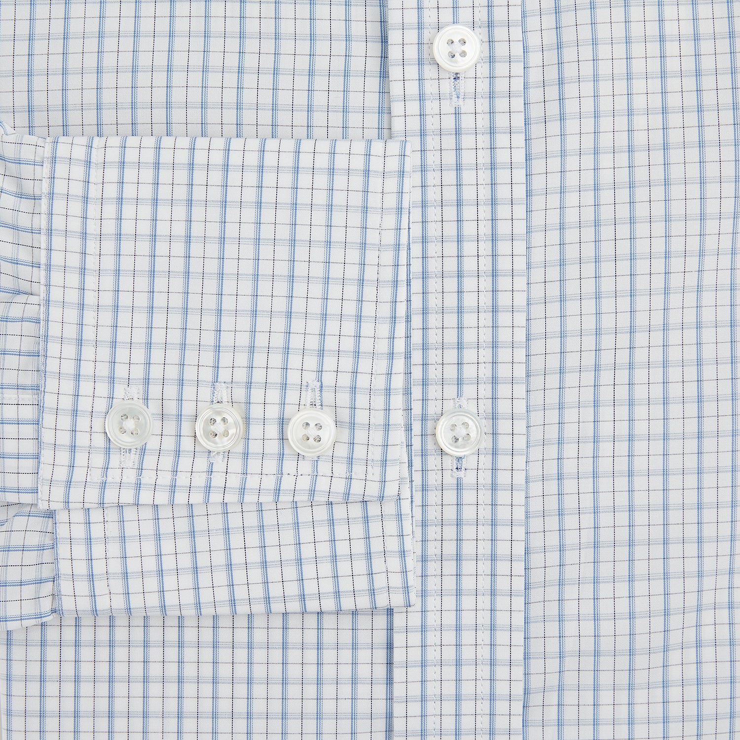 View 4 of product Sky Blue Combination Graph Check Mayfair Shirt