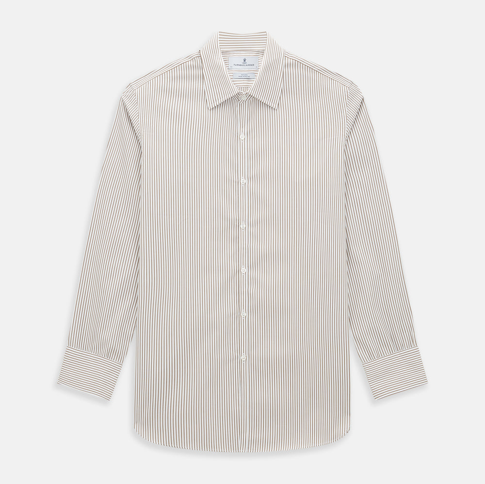 Coffee Multi Stripe Westminster Shirt
