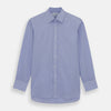 View 1 of product Blue Fine Check Sea Island Quality Cotton Shirt with T&A Collar and 3-Button Cuffs